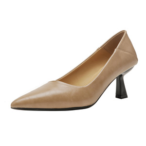 Escarpins élégants à bout ouvert pour femme, à enfiler, talons marron, confortables toutes saisons, avec bride de cheville, tendance mode été automne printemps - Product Image 5