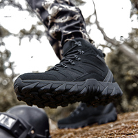 Bottes et Chaussures de Randonnée, de Moto, d'Entraînement pour Hommes, en Cuir Respirant et Confortable, avec Fermeture Éclair, pour le Trail, en Gros