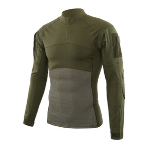 Logotipo personalizado para <span class=keywords><strong>hombre</strong></span> Rana desgaste botón al por mayor negro Multicam asalto combate Polo ropa táctica camisetas para hombres de <span class=keywords><strong>manga</strong></span> <span class=keywords><strong>larga</strong></span> - Product Image 6