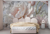 Papier peint moderne 3D à grandes fleurs, murale photo personnalisée, motif floral pivoine, revêtement mural pour chambre à coucher, fond de mur, décoration intérieure