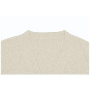 Cárdigan de cuello en V de lana y Cachemira para mujer personalizado OEM manga larga fina con ajuste suelto - Product Image 6