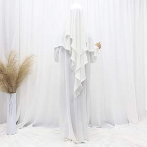 Conjunto de Abaya e Hijab Muçulmano com Mangas Franzidas Multicoloridas 2025 para Mulheres, Roupa Islâmica Casual com Design Fluido - Product Image 6