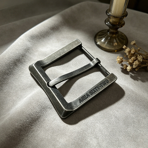 Hebilla de cinturón deslizante de aleación de zinc de venta directa de fábrica, superficie lisa, logotipo grabado personalizado para cinturones de hombres de negocios - Product Image 4