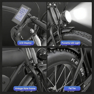 Vélo électrique haute vitesse 55 km/h 1500w moteur à double rayon 26*4 gros pneu batterie au Lithium 7 vitesses vélo de saleté électrique - Product Image 4