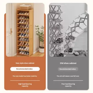 ตู้รองเท้าระบายอากาศที่ทันสมัยสำหรับบ้าน<span class=keywords><strong>เช่า</strong></span>สำหรับหอพักและทางเข้าห้องโถงวัสดุประตู MDF - Product Image 3