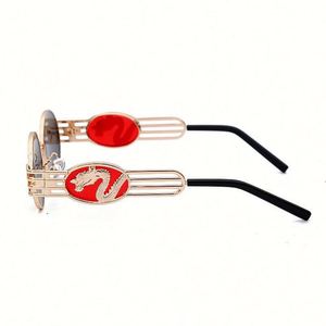 2020 New Trendy Vintage Metal Frame Round Shaped Men <b>Sunglasses</b> UV400 Man Steampunk <b>Sunglasses</b> - Product Image 3