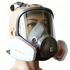 <span class=keywords><strong>Masque</strong></span> respiratoire facial complet réutilisable KN95 à <span class=keywords><strong>3</strong></span> couches avec valve d'expiration, ajustement confortable pour peintre - Product Image 1
