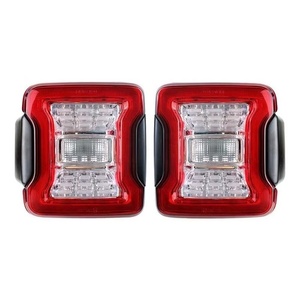 JK 2007-2018 <b>LED</b> Tail <b>Lights</b> JL Style - Smoked Lens with Sequential Turn Signals - Product Image 2
