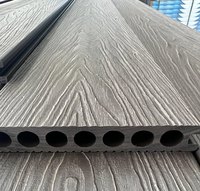 Maßgefertigte Verbund-Hohlkammer-Runddielen mit Holzoptik, Wasserfeste WPC-Terrassendielen mit 3D-Prägung für Außenbereiche