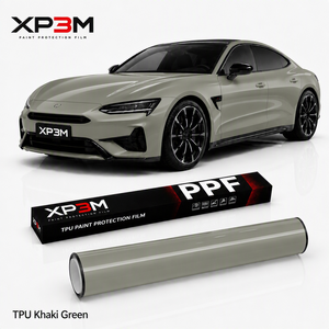 Film de protection de peinture automobile TPU brillant vert kaki XP3M 7,5 mil, film de protection de peinture automobile vert British Racing Green TPU PPF auto-réparant - Product Image 1