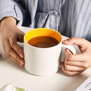 Tùy Chỉnh Kích Thước Lớn Sứ Tea Cup Đầy Màu Sắc Bên Trong Cà Phê <span class=keywords><strong>Mug</strong></span> Gốm Với Logo - Product Image 3