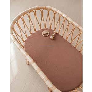 <span class=keywords><strong>Sábanas</strong></span> de <span class=keywords><strong>Cuna</strong></span> de Muselina 100% Algodón Suave y Transpirable al por Mayor, Diseño Floral Neutro y Sólido, <span class=keywords><strong>Sábanas</strong></span> para Recién Nacidos - Product Image 6