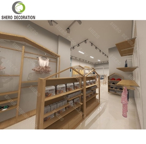 Customized Baby Shop Design Clothing Display Rack Wooden Garment Stand For Clothes Modern Clothing Shop Furniture - Product Image 6