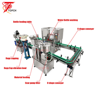 Ligne de production entièrement automatique de remplissage de bouteilles de vodka, spiritueux, liqueurs et vins en forme de U de haute précision