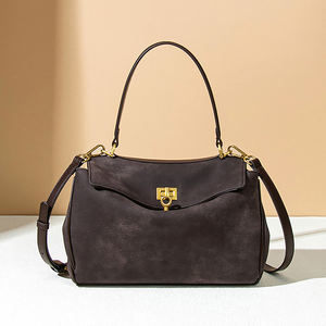 Femmes grande capacité givré daim sac à main chaîne lettre décoration automne hiver mode cent sacs à main marques en gros - Product Image 5