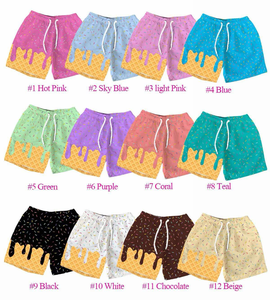 Preorder Boutique Summer Designs Ice Cream <span class=keywords><strong>Drip</strong></span> Sprinkles Print Kids Boy Shorts Venta al por mayor Brother Baby Clothes Shorts Styles - Product Image 2