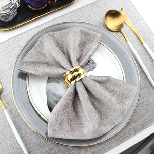 Hotel Sala da pranzo Elegante Decorativo di <span class=keywords><strong>Lino</strong></span> <span class=keywords><strong>Grigio</strong></span> 120 "Round Tovaglie - Product Image 4