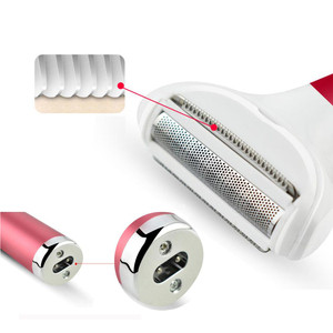 Épilateur Électronique Rotatif Rechargeable 5-en-1 pour <span class=keywords><strong>Femme</strong></span> – Kit d'Épilation Indolore Visage/Corps, Tondeuse Nez/Bikini en Métal - Product Image 2