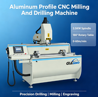 Mesa Rotatoria Glasino, Máquina de Fresado y Perforación CNC de Perfil de Aluminio para Mecanizado de Puertas y Ventanas, Alta Precisión, Estable y Duradera