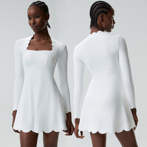 Jupe-short de sport respirante unie à volants pour femme, grande taille, pour le tennis et le pickleball, avec réduction en gros - Product Image 5