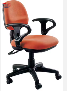 Modern Adjustable Height Blue Fabric <b>Office</b> Swivel <b>Chair</b> with Black Armrests Ideal for <b>Office</b> and Study Environments - Product Image 6