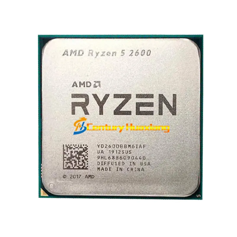 ใหม่ AMD 5 2600 R5 2600 3.4GHz-3.9GHz หกคอร์16MB 65W ซ็อกเก็ต AM4เดสก์ท็อป CPU ประมวลผล