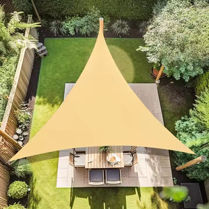 160GSM180GSM Jardin Parking Triangle Rectangle Auvent Étanche Plastique HDPE Pare-Soleil Voiles Extérieur Ivoire Beige - Product Image 4