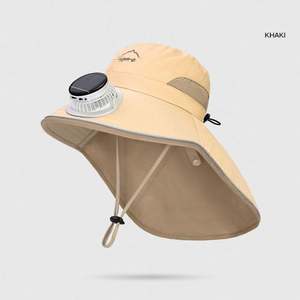 Chapeaux d'été solaires en gros pour enfants avec ventilateur intégré, protection solaire, type bob et pêcheur, pour la pêche, le ski, décontractés, unisexes - Product Image 5