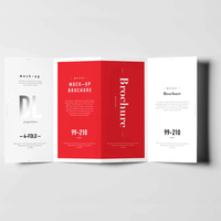 Pamphlet publicitaire personnalisé, menu de restaurant plié, taille personnalisée, couleur personnalisée, brochure 4 volets format DL, maquette, dépliant, impression de flyers