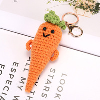 Handgemaakte Gebreide Gehaakte Speelgoed Grappig Voedsel Fruit Groente Pop Sleutelhanger Komkommer Avocado Breien Gehaakte Amigurumi Garen Speelgoedpop
