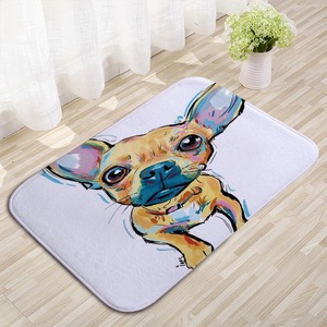 Tapis de sol en flanelle à motif de chien de dessin animé, tapis de salle de bain, paillasson d'entrée, tapis antidérapant absorbant pour salle de bain, vente en gros transfrontalière - Product Image 3