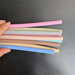 Factory Silicone <b>Straws</b> Reusable Food Grade Reusable Washable <b>Straw</b> Thread Straight Bend Drinking Silicone <b>Drink</b> <b>Straws</b> - Product Image 4