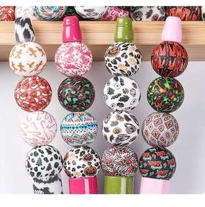 Großhandel 15mm Bedruckte Silikonperlen in Großpackung Runde Gummi Silikon Schmuckperlen für Stifte Armband Bastelset Schmuck Kunsthandwerk DIY - Product Image 5