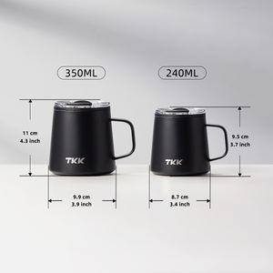 Mug de voyage isotherme à double paroi en acier inoxydable 316, sans BPA, sans goût métallique, capacité 240/350 ml, design moderne, résistant à l'ébullition - Product Image 3
