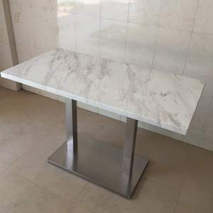 <span class=keywords><strong>Table</strong></span> à manger <span class=keywords><strong>rectangulaire</strong></span> moderne en marbre avec pieds en métal pour café, restaurant de nouilles, hôtel, salon de thé - Meuble de salle à manger 4 places - Product Image 2