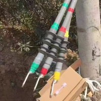 Accessoires de câbles à rétrécissement à froid isolants résistants aux hautes températures en caoutchouc de silicone à trois conducteurs pour haute tension 35 kV en extérieur