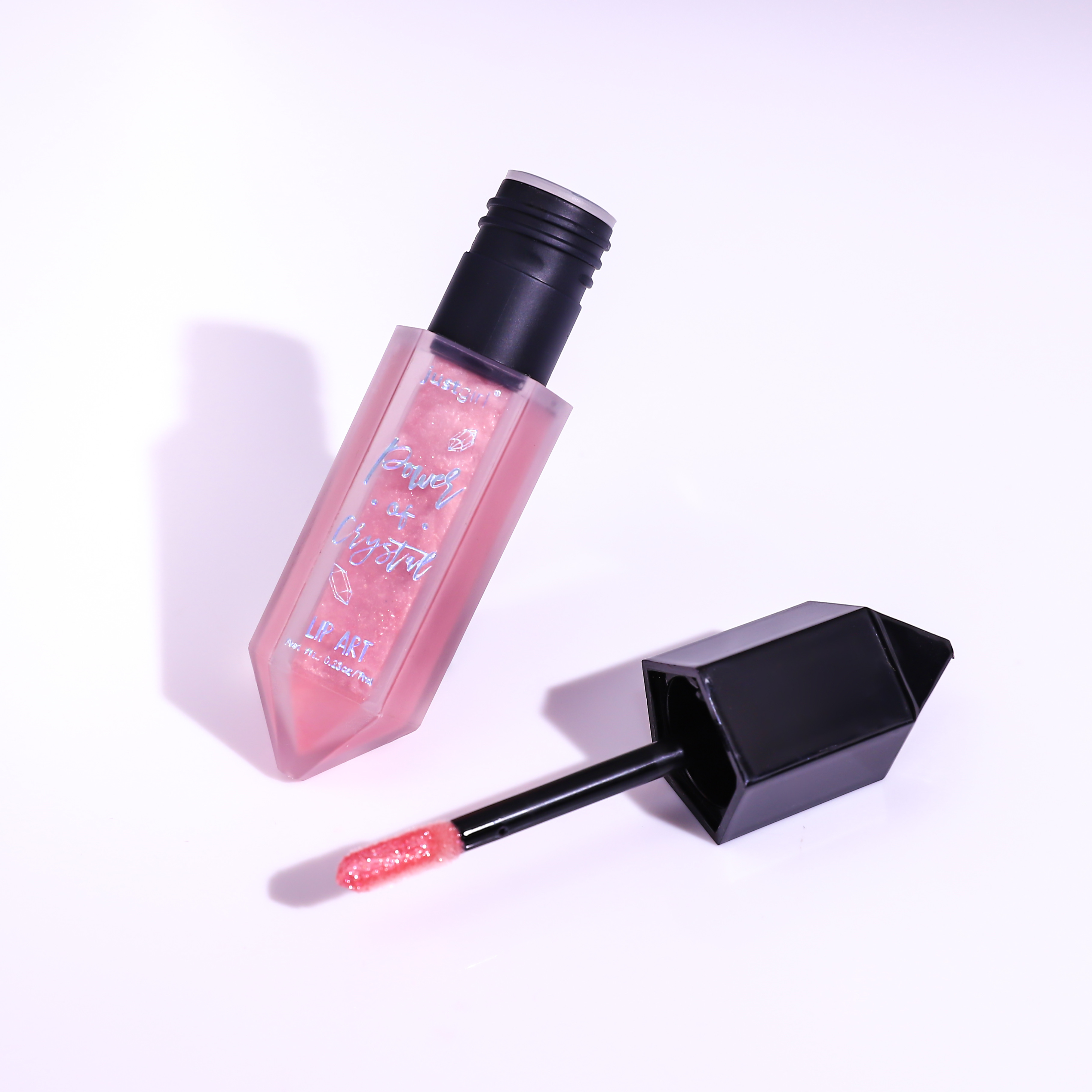 Блестящий Блеск для губ Crystal Power, бальзам для губ, фирменная торговая марка на бутылке для девочек