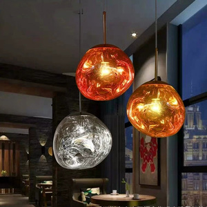 Lampada a Sospensione in Vetro Lava, Lampadario Singolo in Vetro per Ristorante, Tavolo da Pranzo, Bancone Bar Moderno, Lampada a Sospensione per Comodino - Product Image 3