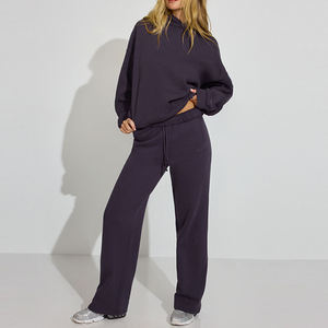 Set Felpa <span class=keywords><strong>con</strong></span> Cappuccio Oversize e Pantaloni della Tuta Personalizzati <span class=keywords><strong>con</strong></span> Logo, 100% Cotone, Tuta Sportiva da Jogging per <span class=keywords><strong>Donne</strong></span> - Product Image 4