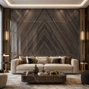 Elegance Brown Marble Look Sintered Stone Slab Polished Marble Look Porcelain Tile 1600 x 3200 x 12 mm for <b>Wall</b> - Product Image 3