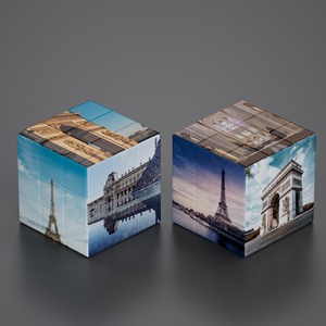 Cubo mágico con foto de paisaje personalizado-Rompecabezas 3x3 impreso UV con vistas escénicas, pieza de arte coleccionable y regalo conmemorativo único - Product Image 1
