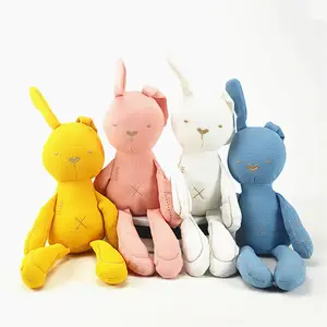 兔子长耳毛绒玩具婴儿儿童玩具兔子礼品钩针手工枕头毛绒玩具