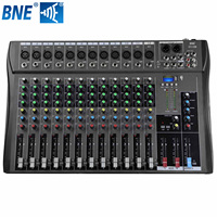 Console de mixage audio professionnelle CT12, 12 canaux, mixeur de studio 12 voies, Bluetooth, pour enregistrement sur ordinateur, contrôleur de son DJ
