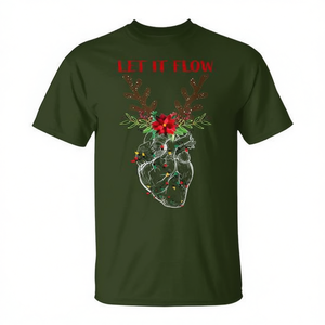 Camiseta Let It Flow Heart Christmas Nurse para mujer - Product Image 2