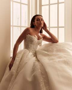 Милое свадебное платье MW178, Новое свадебное платье без бретелек, с открытыми плечами, арабские Роскошные Аппликации, кружевное свадебное платье, свадебное платье - Product Image 2