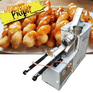 Ticari kızartma hamur büküm şekillendirme makinesi/pretzel yapma makinesi/ekmek büküm makinesi filipinler pilipit yapma makinesi