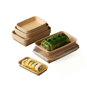 Caja para llevar sándwiches, Caja de embalaje para llevar, Caja cuadrada para llevar, Caja personalizada de Kraft para ensaladas con ventana transparente - Product Image 3