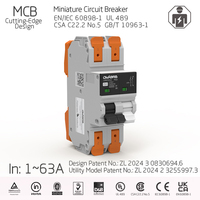 Disjoncteur miniature domestique en cuivre SPN 36 mm MCB UL489 CSAC22.2No5 IEC EN60898-1 Conception brevetée unique Câblage rapide 10kA