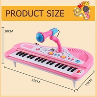 37 Keys Kids Musical Piano Electronic Piano Keyboard Toy Musical Instrument Toy with Microphone for Boys Girls Over 3 Years Old