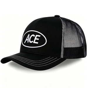 Gorras Trucker de 5 Paneles con Logotipo Bordado Personalizado, Bordado 3D en Relieve, Malla ACE, Unisex, Adulto, Primavera Verano, Dos Tonos, Transpirables, Venta al Por Mayor - Product Image 4